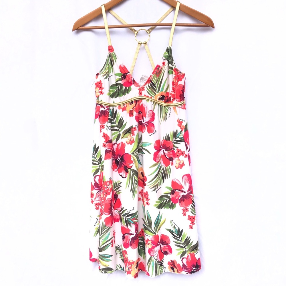 GUESS Party’n My Cabana Tankini Cover Up Floral